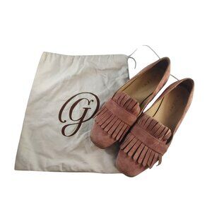 M. Gemi Womens Size 40.5/9 Dusty Rose Suede Tassel Slip-On Shoes With Dust Bag